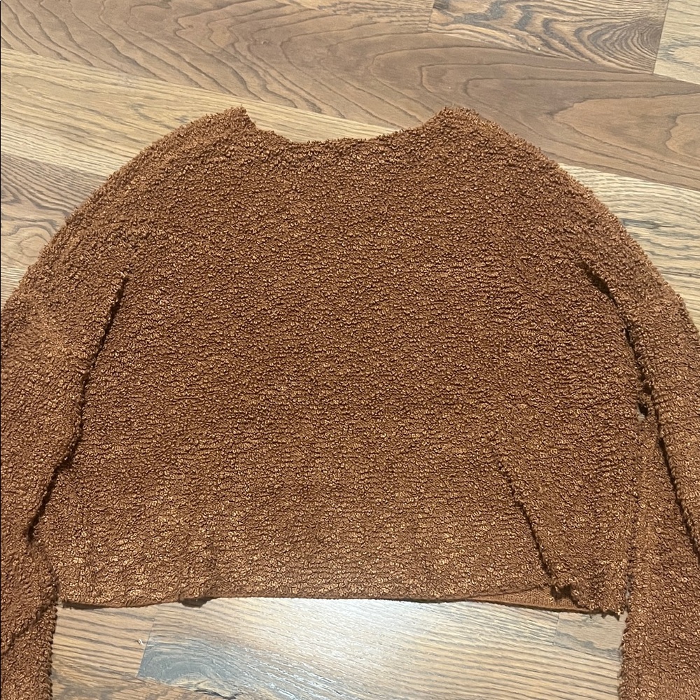 Crescent Cozy Tan V-Neck Sweater - Picture 4 of 4